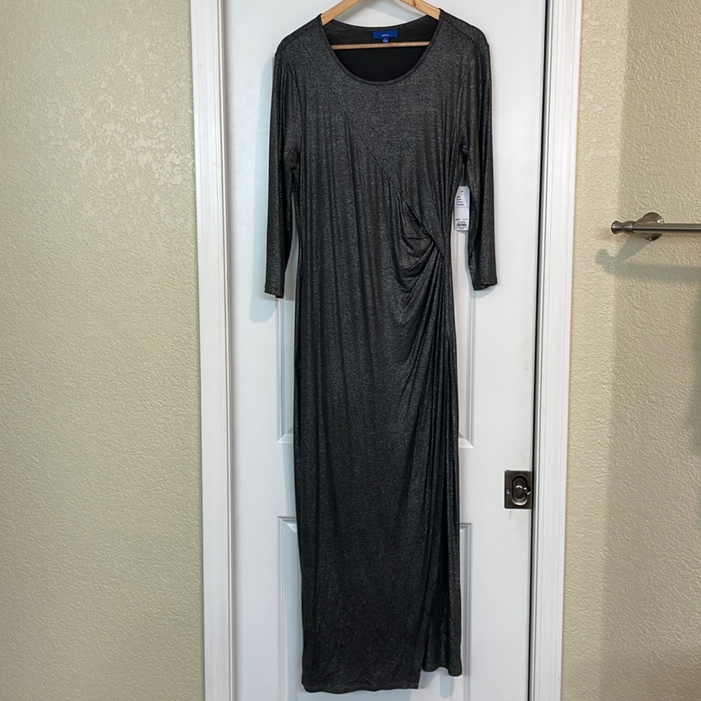 Beautiful long black and silver dress!! New with tags